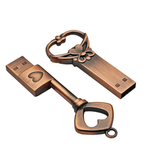 Key Usb Copper love heart